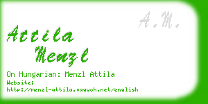 attila menzl business card